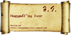 Hagymásy Ivor névjegykártya